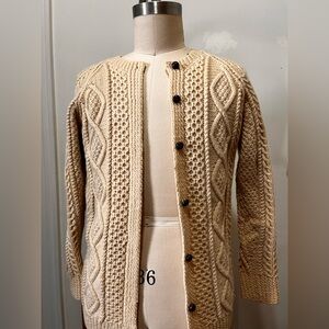 100% Pure Wool Irish Hand Knit Sweater